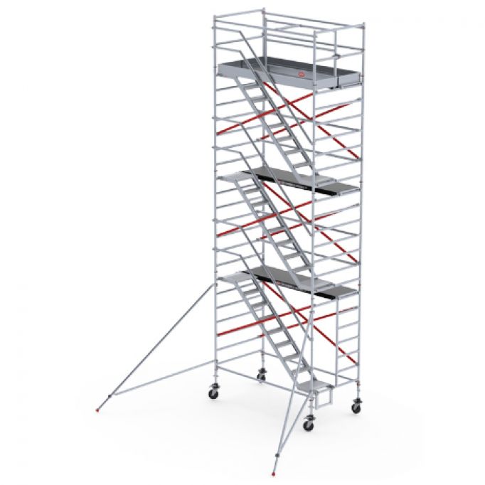 Torre móvil aluminio escaleras int 1,35x1,85x4,2 m