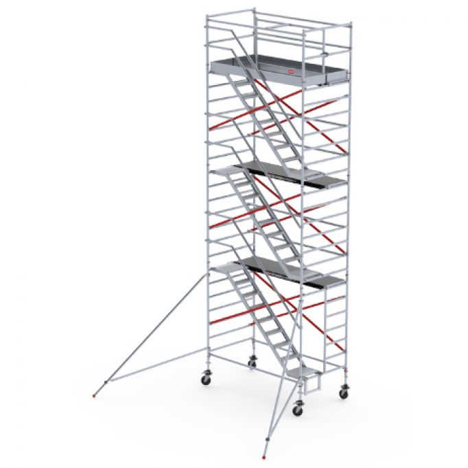 Torre móvil aluminio escaleras int 1,35x1,85x8,2 m